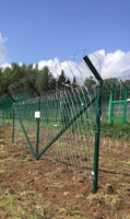 Cerca de seguridad de malla de alambre de púas soldada tipo concertina, ecológica y moderna para protección perimetral