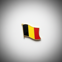 GREPAS GIFTS Épinglette drapeau belge de 1 pouce, épinglette patriotique pour chapeau, épinglette de pays du monde