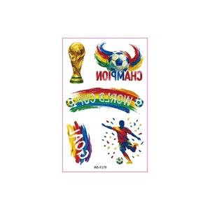 Tatuajes Temporales de Fútbol para la Cara, Impresión Digital, Estilo Fiesta, Talla Única, Papel Blanco - Product Image 4