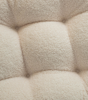 Coussin de chaise en polaire Sherpa Moelleux Coussin de siège rond doux pour cuisine, salle à manger, bureau, Tatami 45x45cm