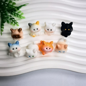 Resin Cat Figurines 21mm Resin Small Cat Figurine Minaiture DIY Miniature Resin Figurines