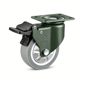 Non Marking Wheels Dual Wheel Castors 50mm Polyurethane Pu Hollow Stem With <b>Quick</b> Lock For Desk Chair Smooth Rolling - Product Image 1