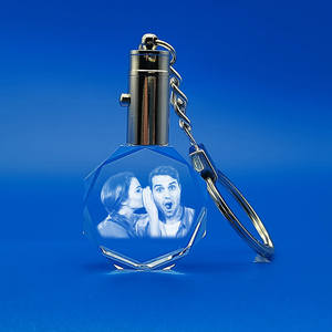 Porte-clés personnalisé en cristal 3D poli et lumineux en forme de porte de Berlin-Brandebourg, Allemagne, pour souvenir - Product Image 2