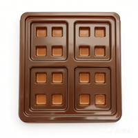 Barquette en plastique pour chocolat de qualité alimentaire à 16 cavités, barquette d'emballage personnalisée avec insert