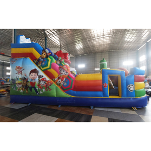 Château gonflable amusant pour enfants patte chien cavalier patrouille rebond château maison funcity avec toboggan - Product Image 2