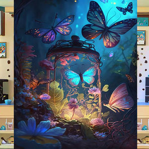 צבע אקרילי על ידי מספרים ערכה diy 30*40 ס "מ מודפס קריקטורה תמונה נוף עם מנורת פרפר עבור עריכות הבית ומתנות - Product Image 3