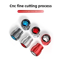 Capuchon de protection décoratif en alliage d'aluminium en forme de pétale et de patte d'ours pour tiges de valve de pneu de voiture, modification personnalisée du noyau de valve