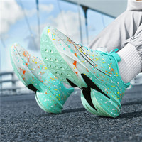 Nouvelles chaussures de sport unisexes printemps-été, respirantes et confortables, à semelle plate, avec empeigne en maille, style chaussette, couleurs mélangées, en EVA
