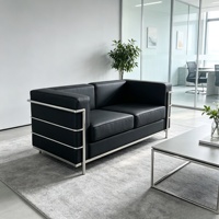 Direktlieferung ab Werk Modulare Wohnzimmer-Sofas aus PU-Leder mit Edelstahlrahmen Sofagarnitur Möbel für Zuhause & Gewerbe