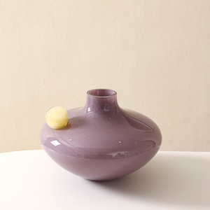 High-End Modern Design Style Candy Color Irregular <b>Glass</b> Aromatherapy Container Cute Ornament Tabletop Vase Board Decoration - Product Image 5