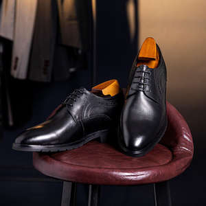 Chaussures habillées de <span class=keywords><strong>luxe</strong></span> haut de gamme pour hommes - Chaussures italiennes à lacets faites à la main - Chaussures Oxford formelles pour affaires - Hommes - Product Image 1