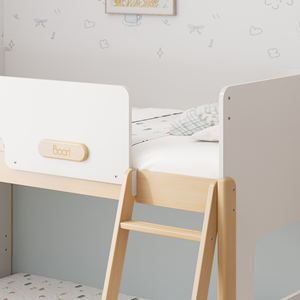 Только B2B Boori двухъярусная кровать может быть разделена на две односпальные кровати розовая деревянная детская двухъярусная кровать с наклонной лестницей - Product Image 3