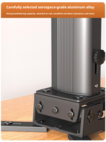 Support de plafond universel télescopique mécanique pour projecteur, support télescopique pour projecteur laser d'ingénierie, capacité de charge élevée