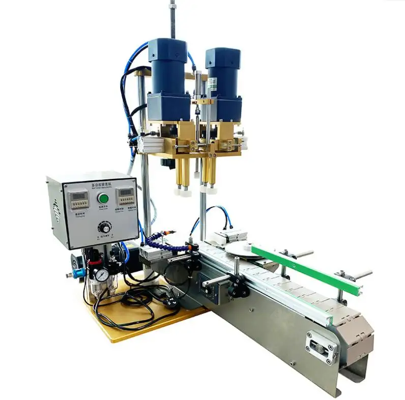 Volautomatische Met Transportband Voor Eendenbek Fles Capping Machine Etherische Olie Fles Capping Capper Machine