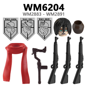 WM Brick AOT Mini Personaggi <span class=keywords><strong>Anime</strong></span> Giapponesi Eren Jaeger Armin <span class=keywords><strong>Levi</strong></span> Erwin Ackerman Regiment Blocchi da Costruzione Educativi Giocattoli per Bambini - Product Image 4