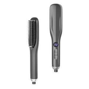 Hair Straightener Brush Fast Heating Flat <b>Iron</b> Ionic Hair Styling Comb Home <b>Travel</b> Beauty Equipment - Product Image 2