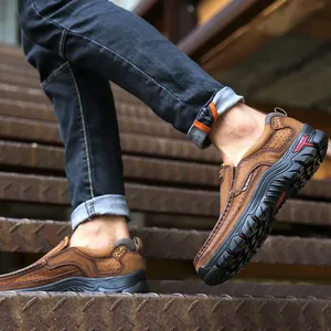 <span class=keywords><strong>Mocassins</strong></span> <span class=keywords><strong>bateau</strong></span> décontractés pour hommes, best-sellers, en cuir souple, faits à la main, confortables, faciles à porter, antidérapants pour l'hiver - Product Image 3