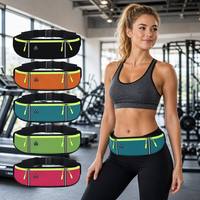 Riñonera Deportiva Impermeable Antirrobo para Correr al Aire Libre, para Maratón y Equipo de Fitness, con Soporte para Teléfono y Botella (Unisex)