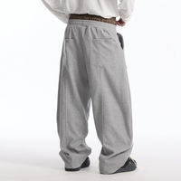 Pantalon de survêtement décontracté en molleton bouclette de haute qualité, 100 % coton, respirant, séchage rapide, avec cordon de serrage, coupe ample et épaisse