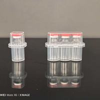 Kotak Penyimpanan Vaksin Kecil Persegi Panjang Bermerek JIA HUA, 3ml, 1 Buah, Steril, Plastik PET Daur Ulang, Cetak 3D, Grosir Kustom