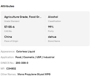 Propilenglicol PG de Alta Calidad CAS 57-55-6 Grado Cosmético y de Fragancia para Aplicaciones como Fijador y Humectante - Product Image 6