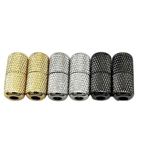 Boucle de lacet magnétique en métal, capsule 3,5 mm de diamètre, 8 mm de diamètre, argent, noir, imitation or, à enfiler, sans nœud requis - Product Image 3