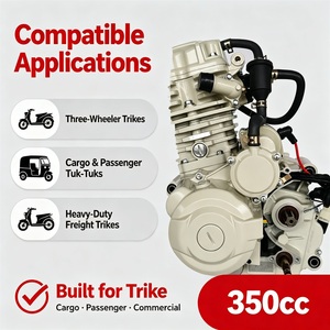 Ensemble moteur neuf 350cc 4 temps refroidi par eau avec allumage CDI pour tricycle Hanwei, directement de l'usine OEM - Product Image 2