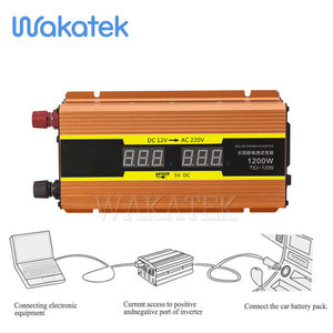 WAKATEK 350W 700W 900W DC 12 볼트 24 48 60 72V AC 220 볼트 홈 컨버터 태양 전원 수정 사인파 인버터 - Product Image 6