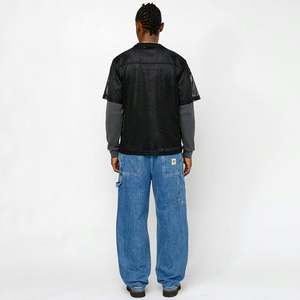 Camiseta de malla de punto transpirable para hombre personalizable Diseño de impresión de gran tamaño Opciones de impresión digital - Product Image 4