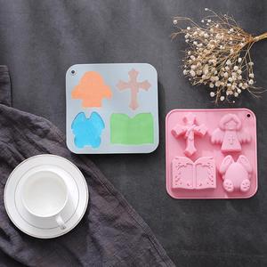 Moule à gâteau en silicone en forme de plante écologique pour la Pâques, la croix, l'ange, la <span class=keywords><strong>Bible</strong></span>, pour la fête d'Halloween - Product Image 3