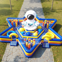 Parc d'attractions gonflable commercial sur le thème de l'astronaute, conception personnalisée, prix d'usine, grande capacité, en PVC, pour l'extérieur