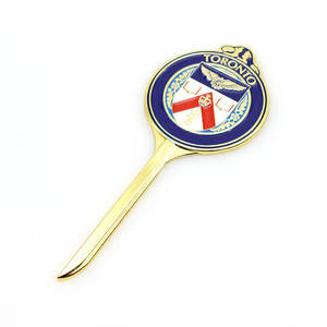 Металлическая 3d эмалированная сувенирная Золотая Серебряная двойное покрытие с логотипом под заказ - Product Image 4