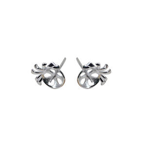 Boucles d'oreilles en argent S925 mat givré en forme de C avec perle de luxe 8-11 pour femme 5654, boucle d'oreille haut de gamme, sensation de luxe - Product Image 5