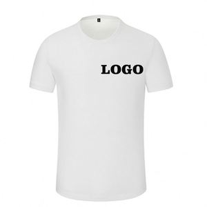 T-shirts blancs pour hommes en polyester de haute qualité, col rond, séchage rapide, personnalisation OEM, vente en gros, t-shirts pas chers - Product Image 1