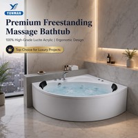 Baignoire de massage autoportante moderne de luxe certifiée CUPC CE SAA en acrylique pour projets hôteliers et villas