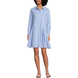 Vestido de Popelina con Botones Delanteros para Mujer FOXA, con Godets, Corte en A, Cintura Natural, Cuello Camisero, Estilo Ejecutivo - Product Image 4