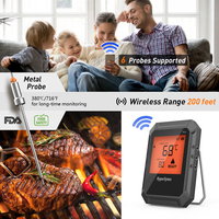 Termometer Panggangan BBQ Digital Nirkabel Hypersynes Custom OEM/ODM untuk Memasak Daging EasyBBQ Pro02 IP65 6-Sensor
