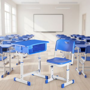 Meubles d'école <span class=keywords><strong>primaire</strong></span>, table d'étude et chaise réglables pour un seul élève, ensemble table et chaise pour l'école - Product Image 3