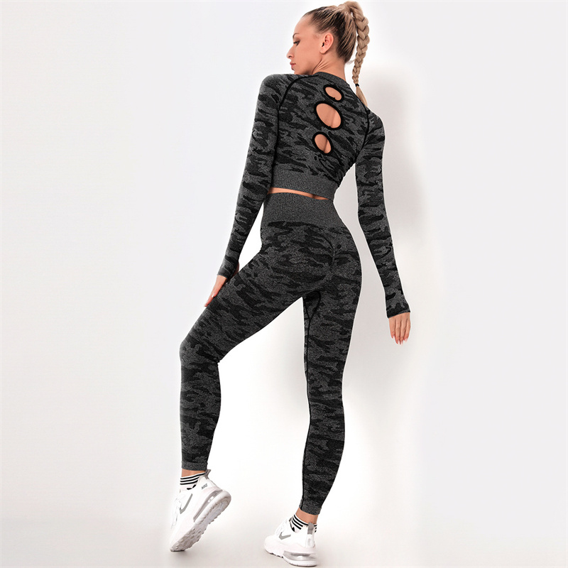 8 colors Fashion Modern Breathable Workout Clothing Women Active Wear Yoga Set hygroscopic and sweat releasing