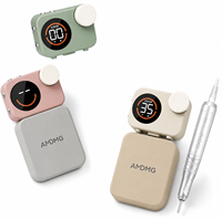 AMDMG Fraiseuse à Ongles Électrique Sans Fil 35000RPM Rechargeable pour Ongles en Acrylique et Gel, Salon et Domicile