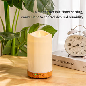 Bougie Machine Humidificateur Huile Essentielle Aroma Diffuseur Humidificateur Diffuseur avec Simulé Flamme <span class=keywords><strong>Nuit</strong></span> - Product Image 2
