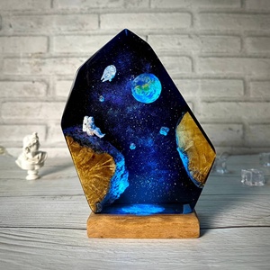 Best Selling Resin Wood Space Galaxy Design <strong>Star</strong> Glue Lamp LED Night <strong>Light</strong> <strong>for</strong> <strong>Bedroom</strong> Decor Perfect Gift - Product Image 3