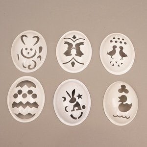 Modelli di modello in materiale plastico da 4 colori pittura a forma di uovo di pasqua set per giocattoli per bambini - Product Image 4