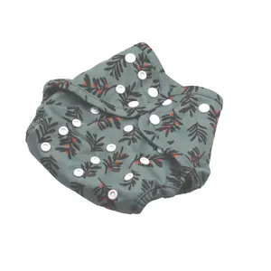 Cubierta de pañal impermeable ultrafina Cubierta de pañal de tela ecológica para bebé de Navidad