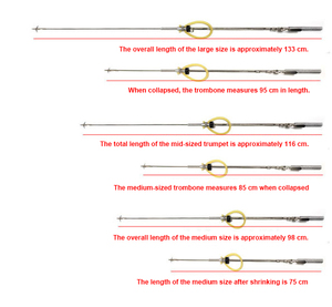 Fusil de pêche sous-marine en acier inoxydable, équipement de pêche durable pour la pêche au harpon et la pêche en eau peu profonde, tailles 133 cm/116 cm/98 cm - Product Image 3