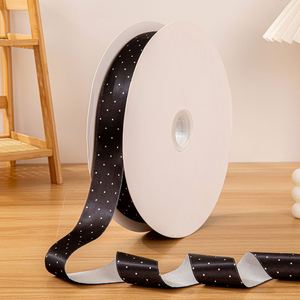 Ruban en acétate à pois de 2,5 cm/4 cm de qualité supérieure pour fleuristes, emballage cadeau haut de gamme, 100 yards/rouleau - Product Image 2