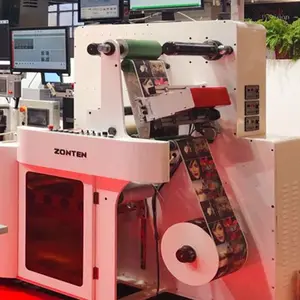 Máquina de impresión offset automática de alta velocidad de película de papel de etiquetas, 4 colores