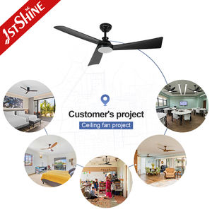 1stshine Ventilateur de plafond à LED Noir ABS Lames DC Moteur en cuivre Ventilateur de plafond intelligent à distance avec lumière LED - Product Image 5