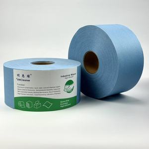 Rollo de poliéster de celulosa no tejida súper absorbente azul seco Toallitas de limpieza industrial Paños de microfibra Spunbond - Product Image 4