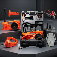 Cric électrique à ciseaux 3 tonnes 12V portable pour remplacement de pneus, kit d'urgence pour voitures compactes et berlines